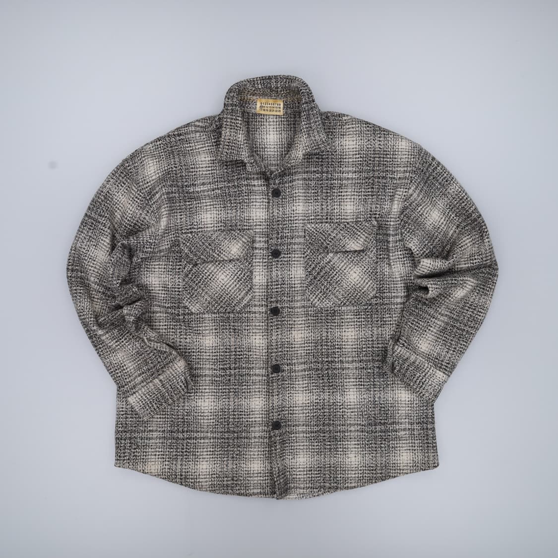 XL 빈티지 숫자 체크 셔츠 자켓 0403H1 상품이미지1
