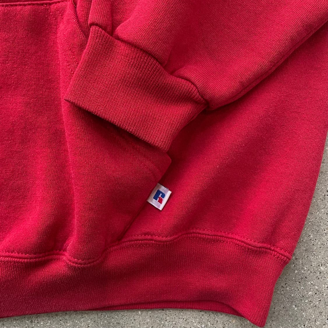 빈티지  러셀 애슬레틱 후드티 레드(화이트/블랙) 상품이미지5