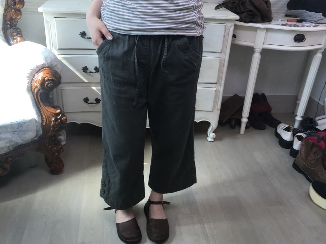 빈티지 하구미 모리 차콜 포켓 팬츠 상품이미지2