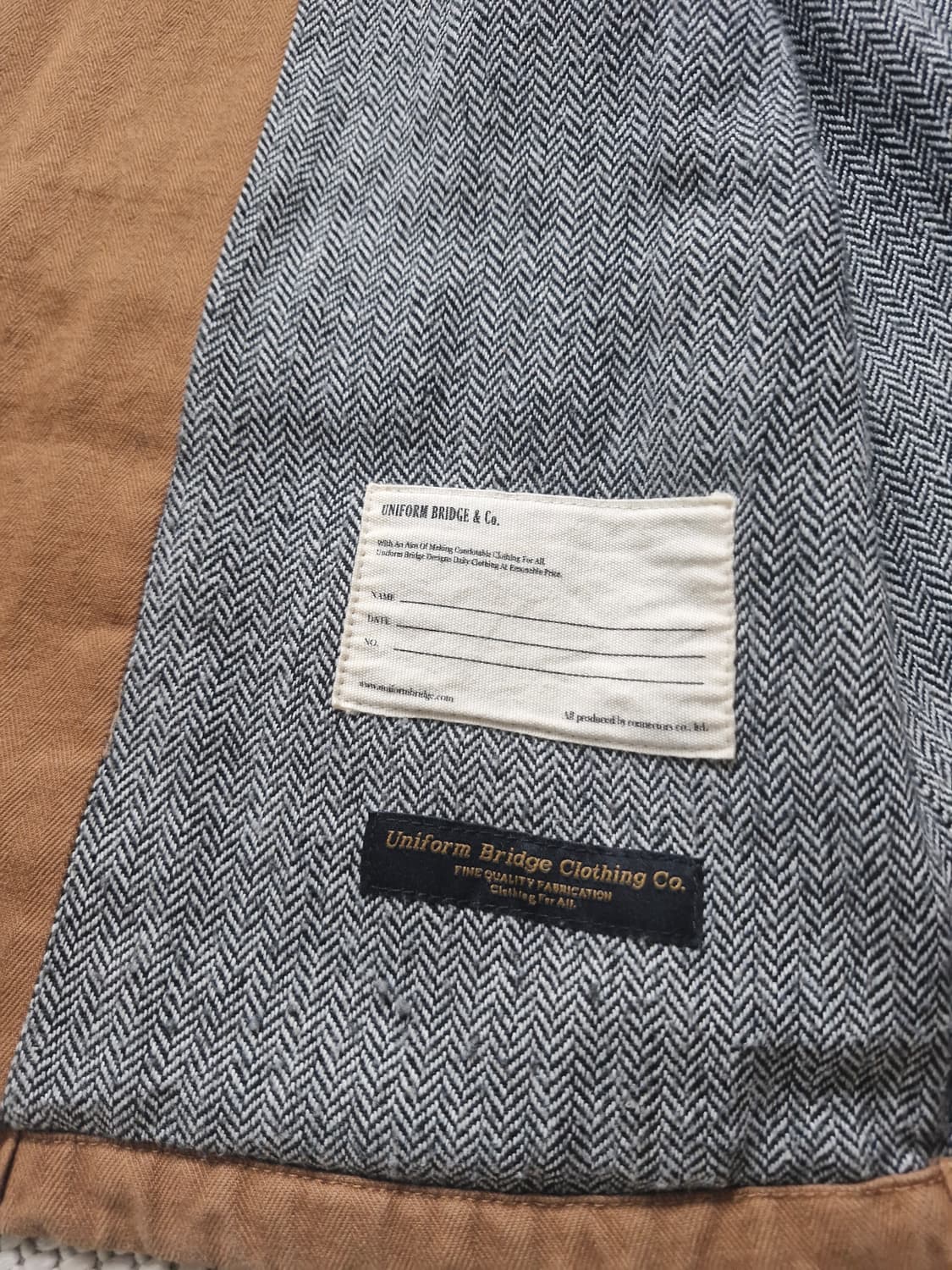 유니폼브릿지 헤링본 헌팅 베스트 L  상품이미지5