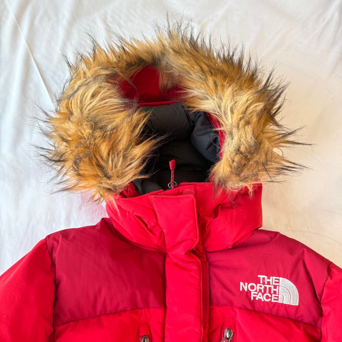 노스페이스 레드 대장급 퍼 후드 패딩 구스다운 XL 상품이미지2