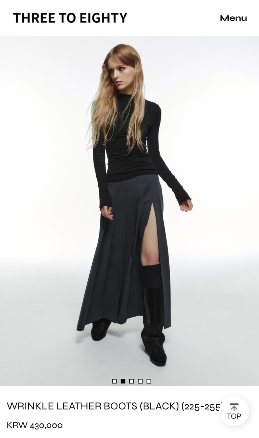 쓰리투에이티 윙클 레더부츠 245 상품이미지5