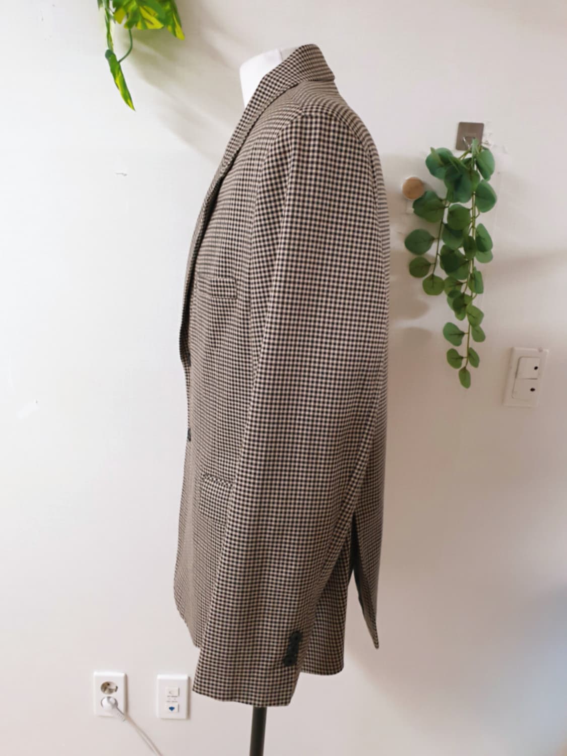 스테이 남성자켓 하운드투스체크 105 투버튼 블레이저 간절기 브라운 상품이미지6