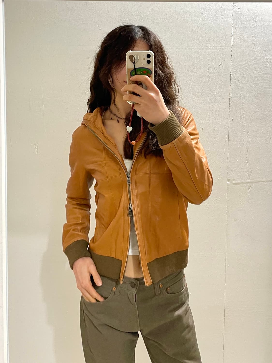 빔스 보이 후드 레더 자켓 상품이미지1