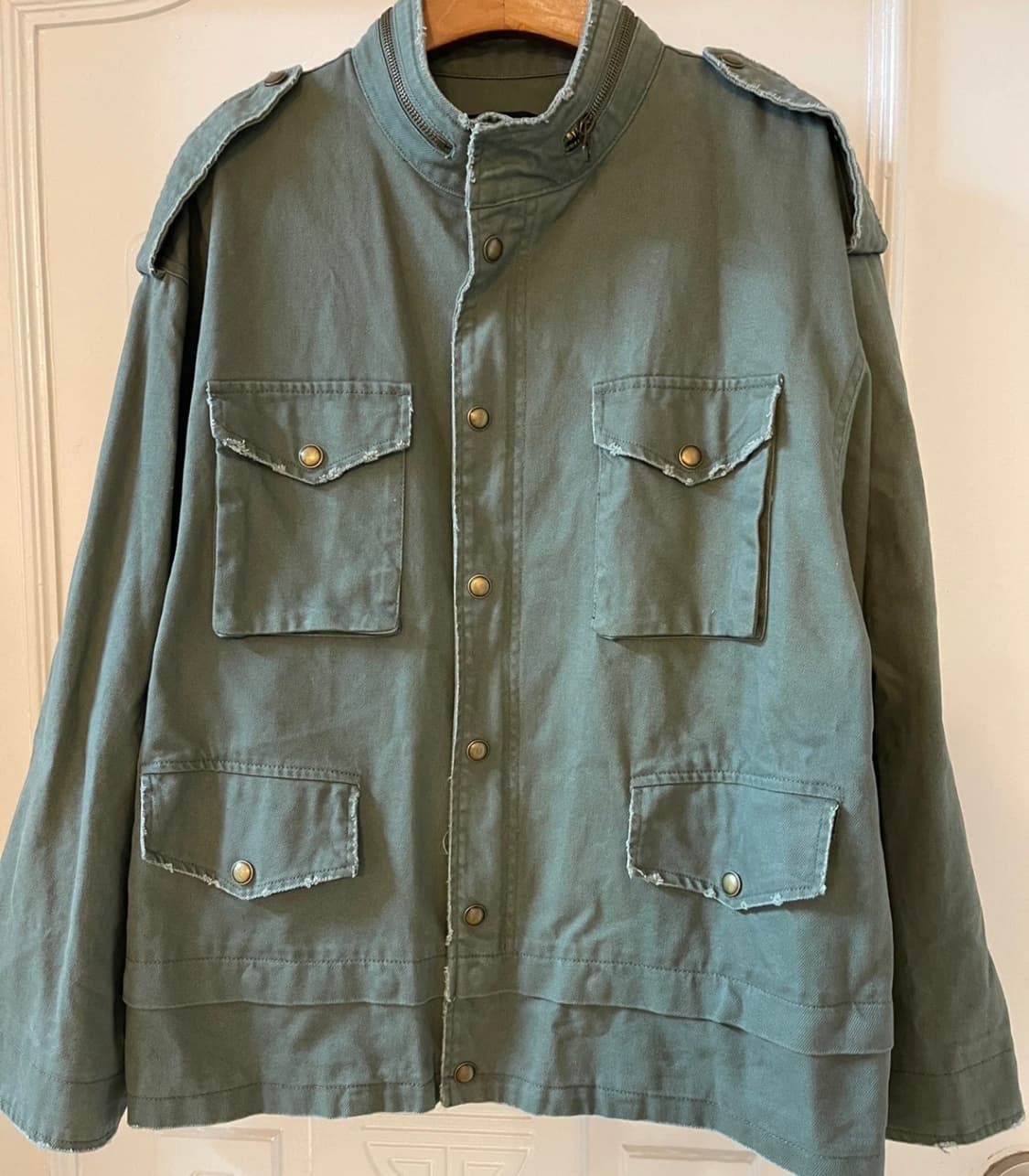 자라 Zara 베이직 오버핏카키 야상 자켓 /L 상품이미지2