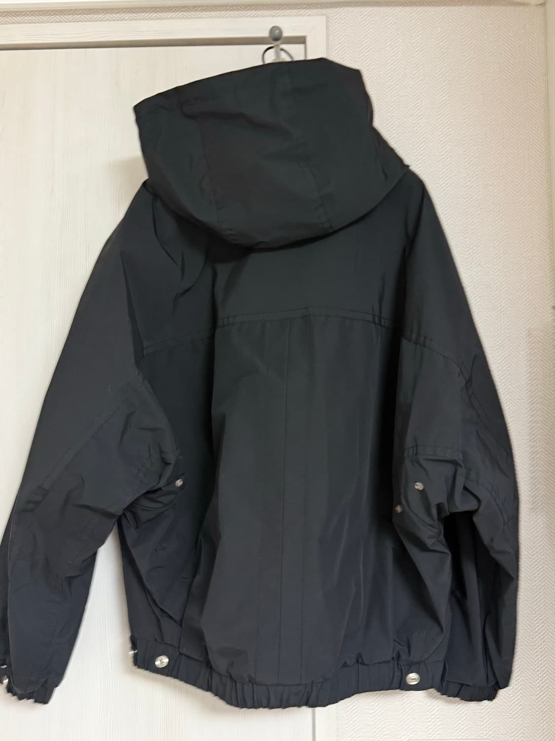 (46) 송지오옴므 코쿤 더블 레이어드 후드 마원 점퍼 블랙 상품이미지2