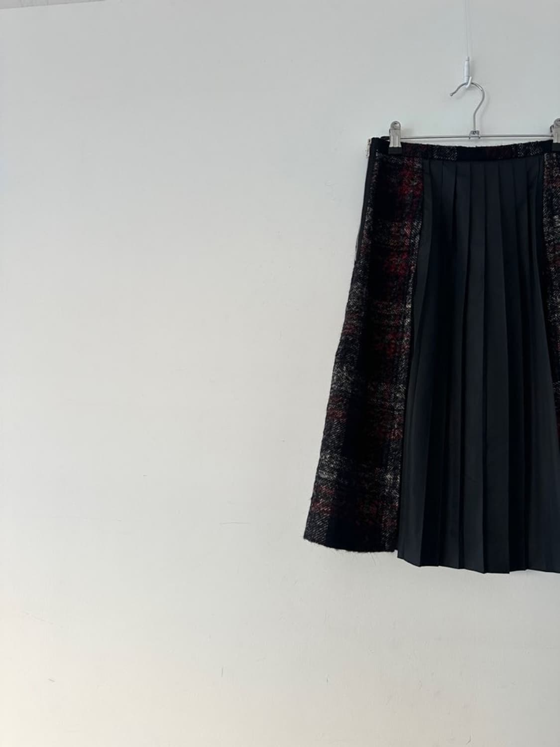 Check ruffle pleats layered skirt  상품이미지2