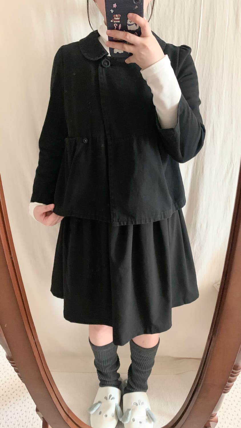 RAY BEAMS 둥근 카라 셔링 면 자켓 상품이미지5