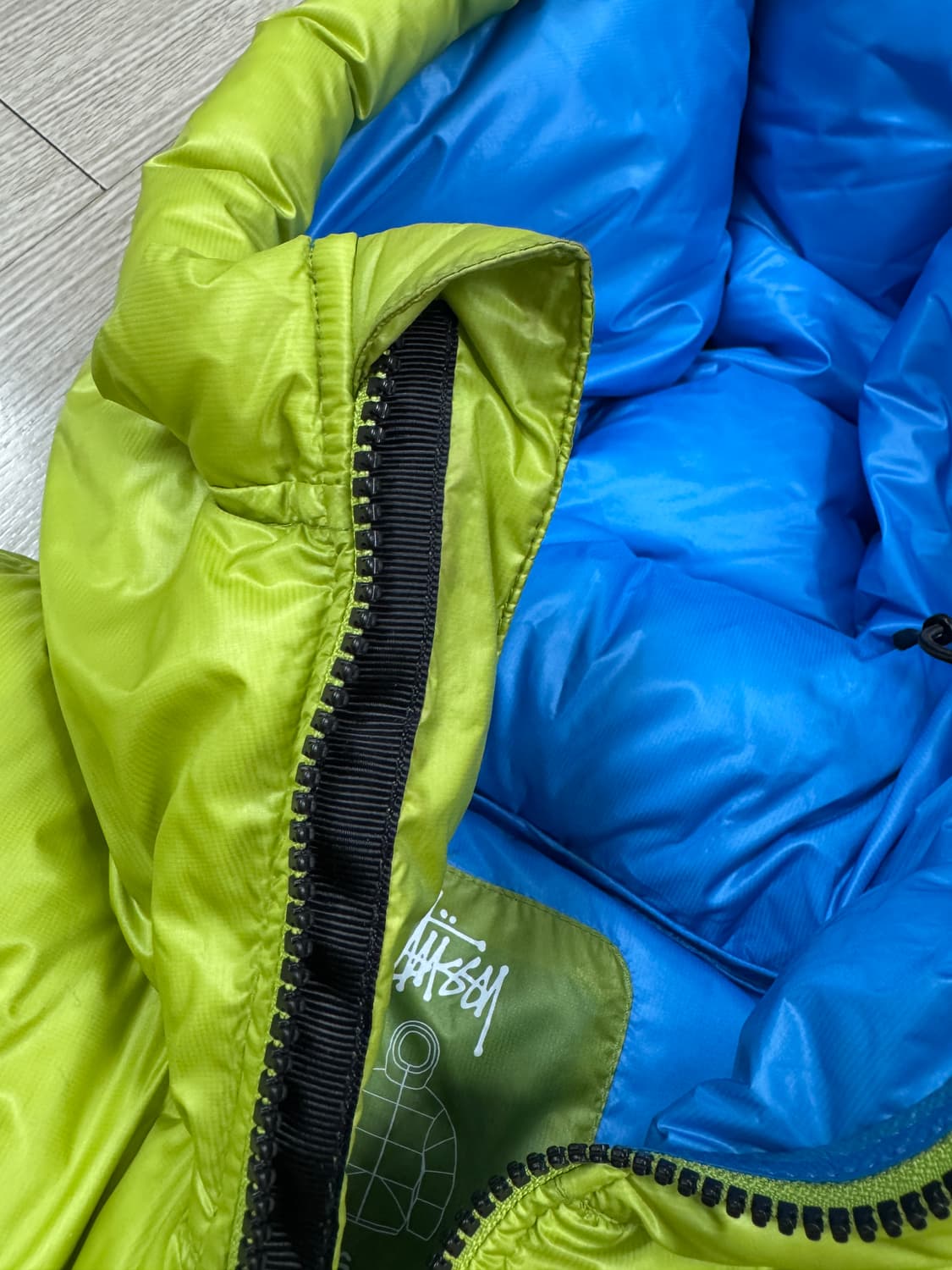 [S]스투시 마이크로 립스탑 패딩 라임 상품이미지7