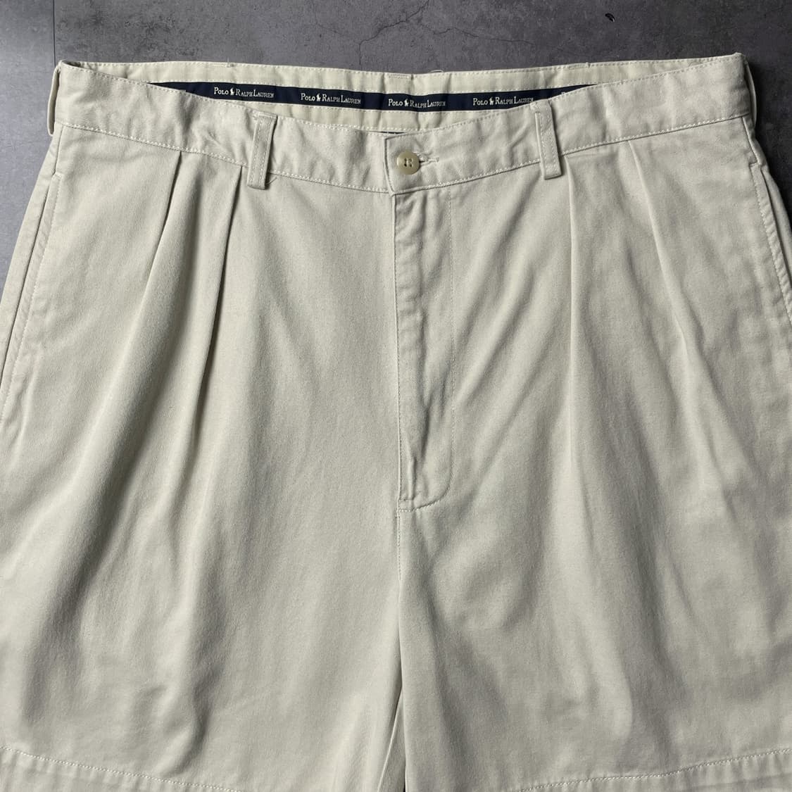 RALPH LAUREN 랄프로렌 아이보리 핀턱 코튼 하프팬츠 A01044 상품이미지2