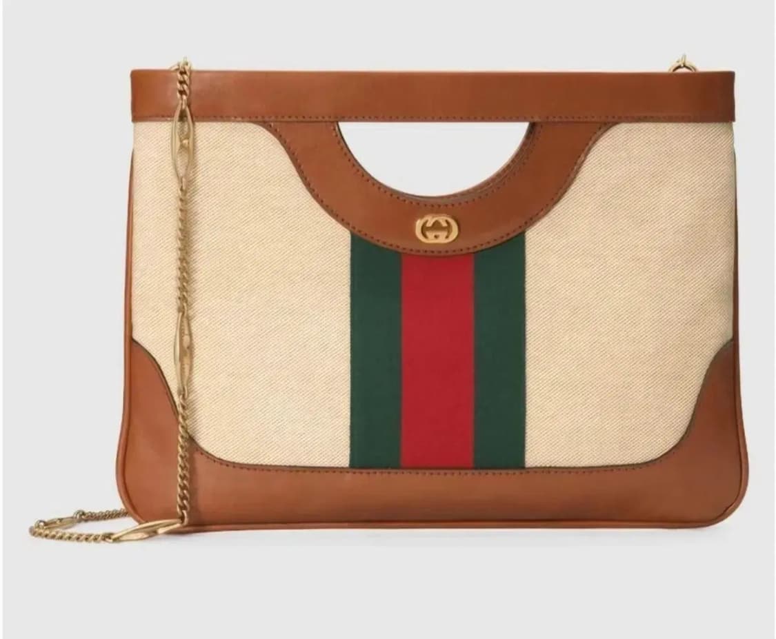 GUCCI 구찌 오디피아 웹 캔버스 라지 클러치 숄더백 가방 정품 상품이미지10