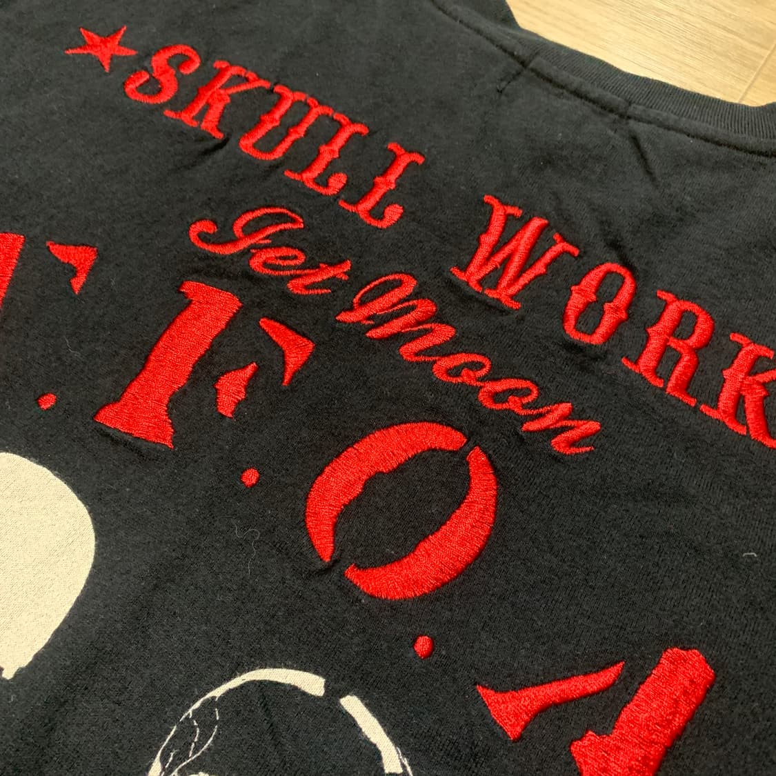 XL)Skull Works x crows 크로우즈 콜라보 무장전선 반팔티 상품이미지5