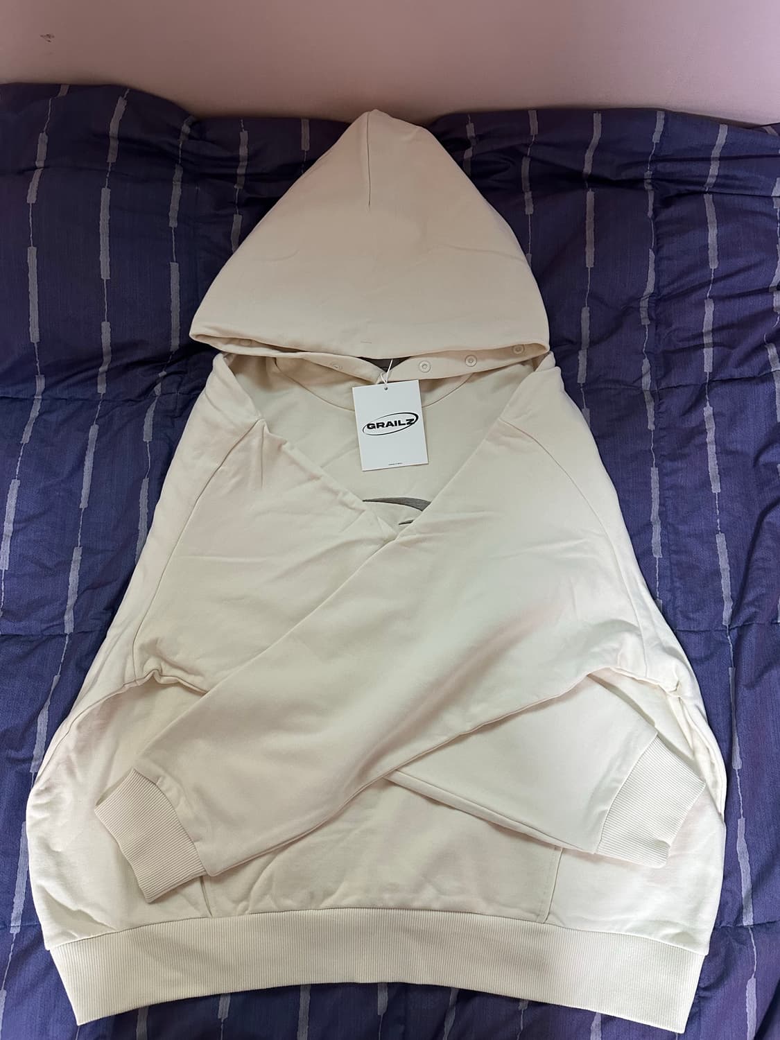 [텍O 새상품] 그레일즈 OVAL LOGO 후드티 (크림,3사이즈) 상품이미지5