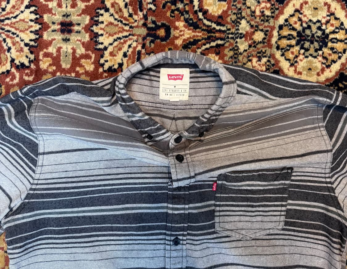 빈티지 리바이스 스트라이프 플란넬 셔츠 M (610) 상품이미지3