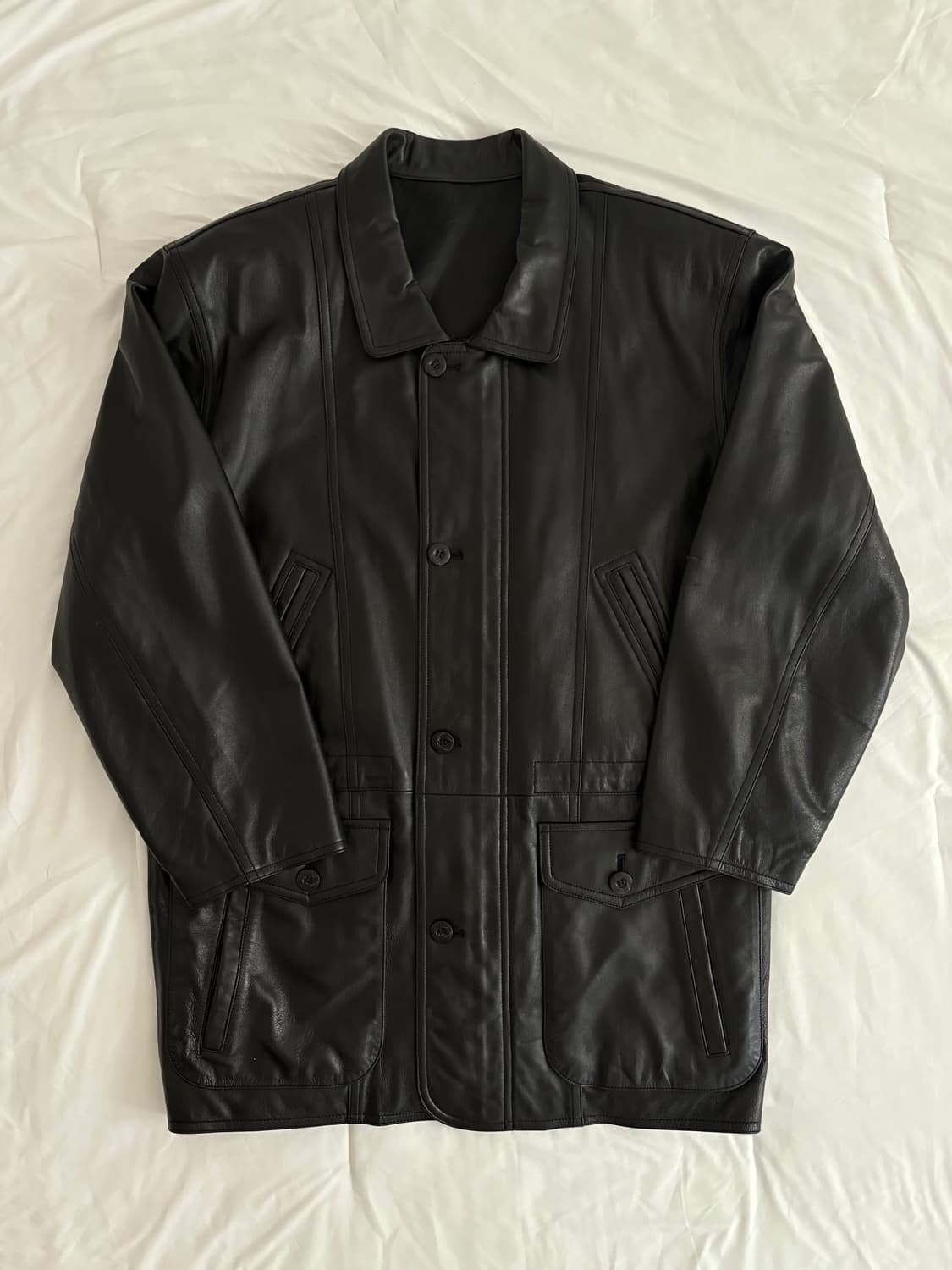 leather car coat 레더 카코트 상품이미지2