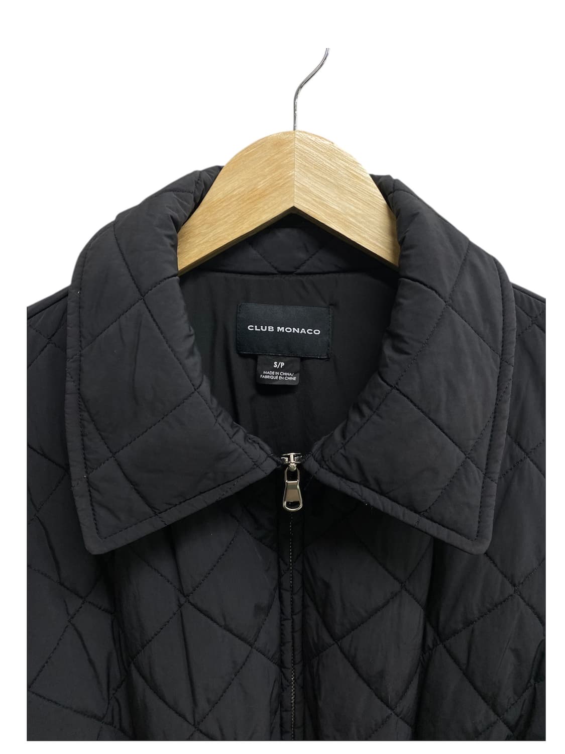 클럽모나코 퀼팅 스트링 패딩 블랙 S 상품이미지4