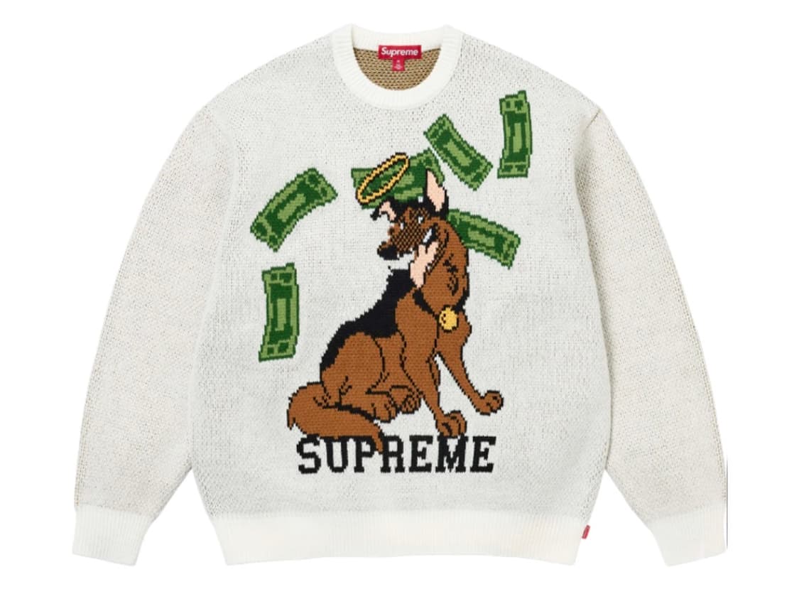 슈프림 올독스 고투헤븐 니트 화이트 새상품 판매합니다 상품이미지1