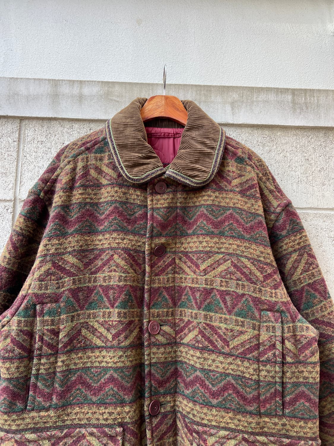 90s MISSONI SPORT AZTEC WOOL 미쏘니스포츠울자켓 상품이미지6