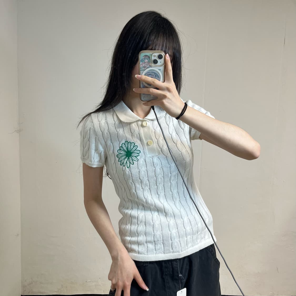 Mardi Mercredi Knit Collar T-Shirt 상품이미지2