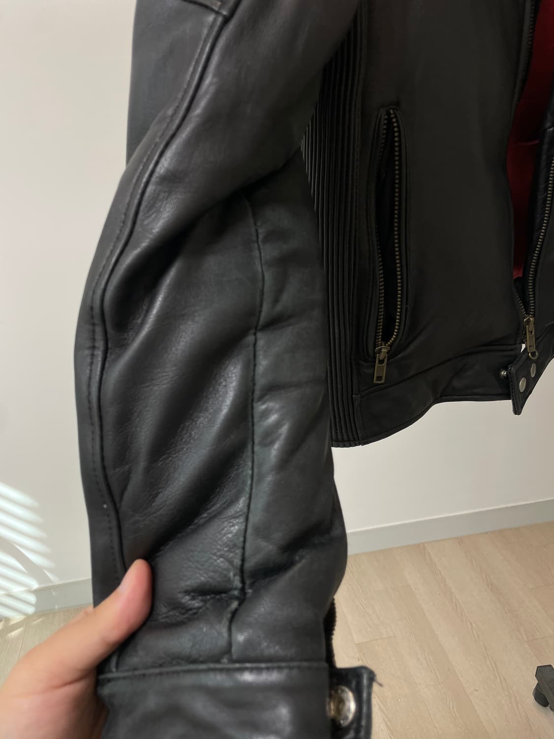 (L) 락시크 바이커 투웨이 가죽 패딩 상품이미지9