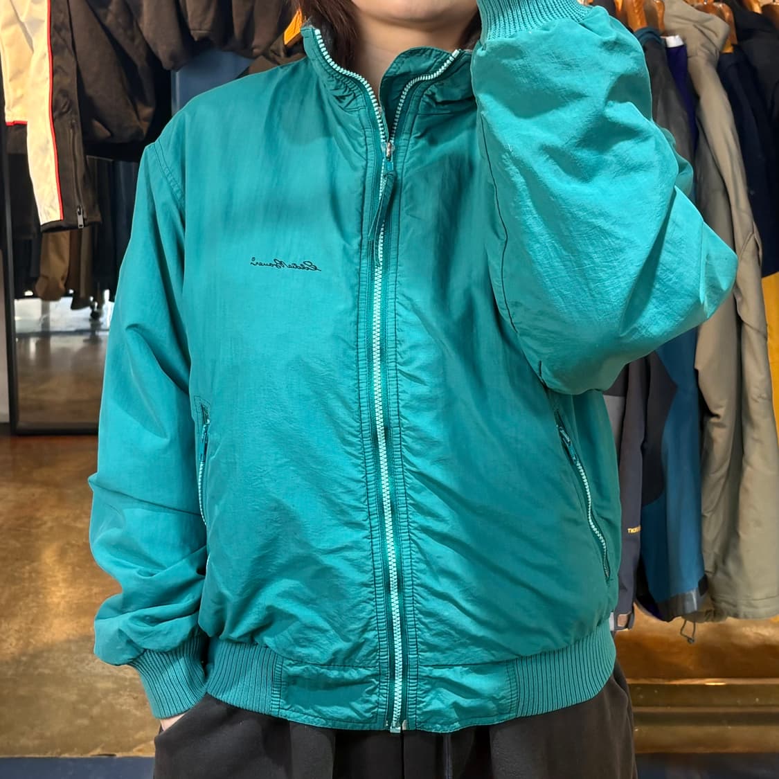 에디바우어 90’s 청록 점퍼 상품이미지1