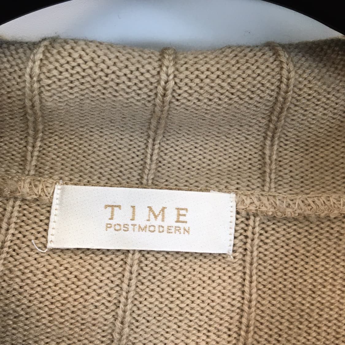 TIME 타임 한섬 울 100% 후드 니트집업 90 FREE  상품이미지5