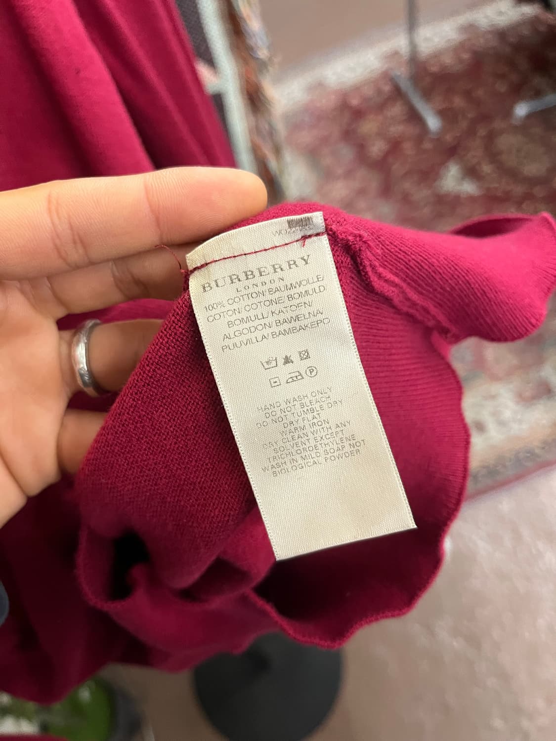 버버리 브이넥 니트 #csz760 상품이미지5