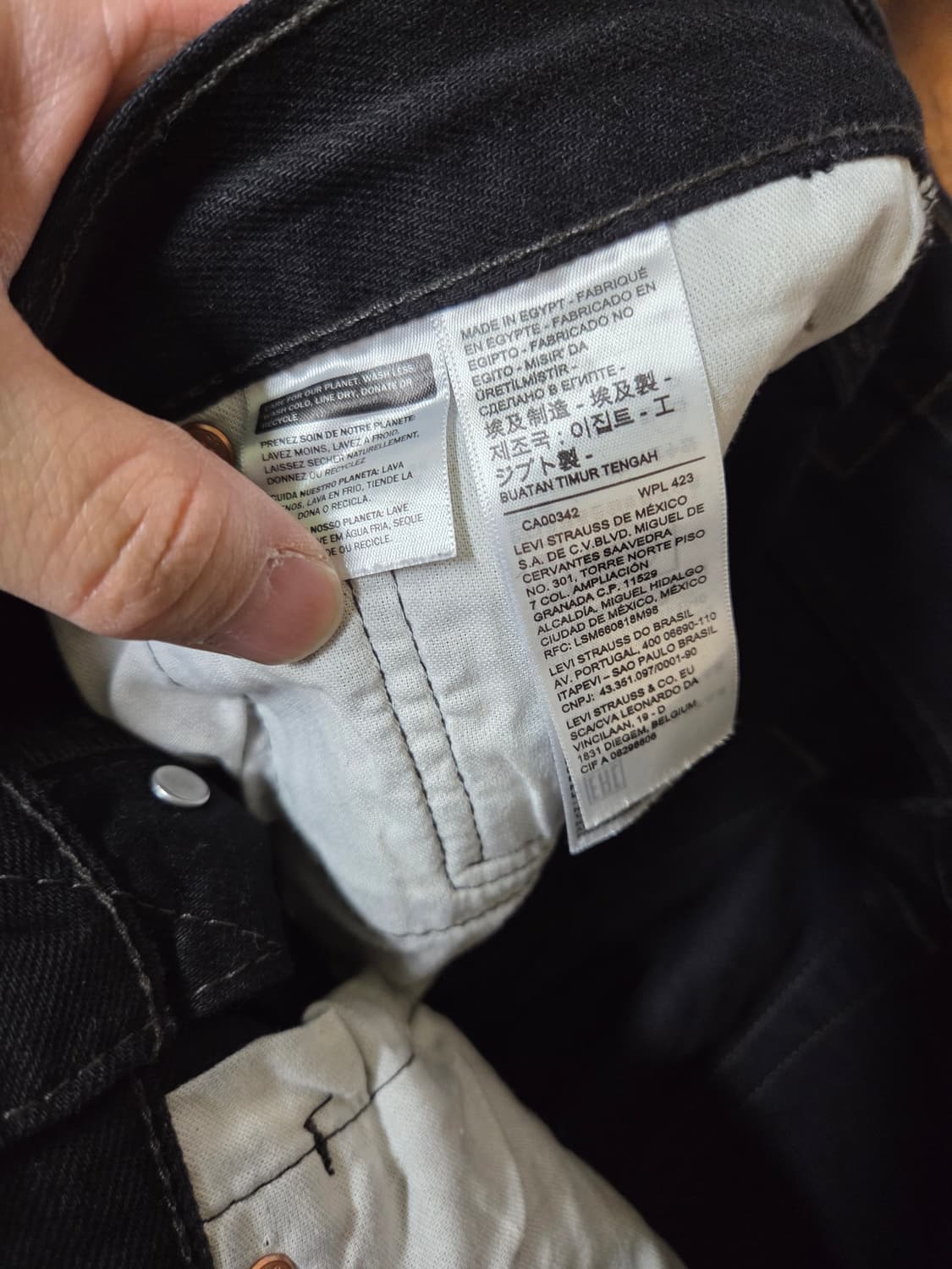 리바이스 501 블랙 검정 데님팬츠 33 상품이미지4