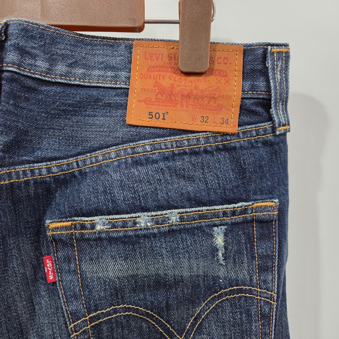 리바이스 501 진청 데님팬츠 32/34 상품이미지4