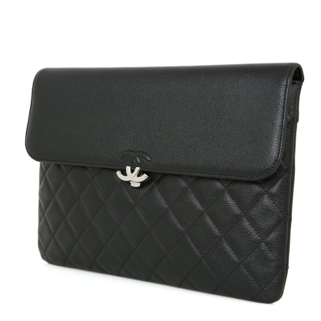 샤넬 클래식 캐비어 플랩 클러치 블랙 퀼팅백 A84430 상품이미지2