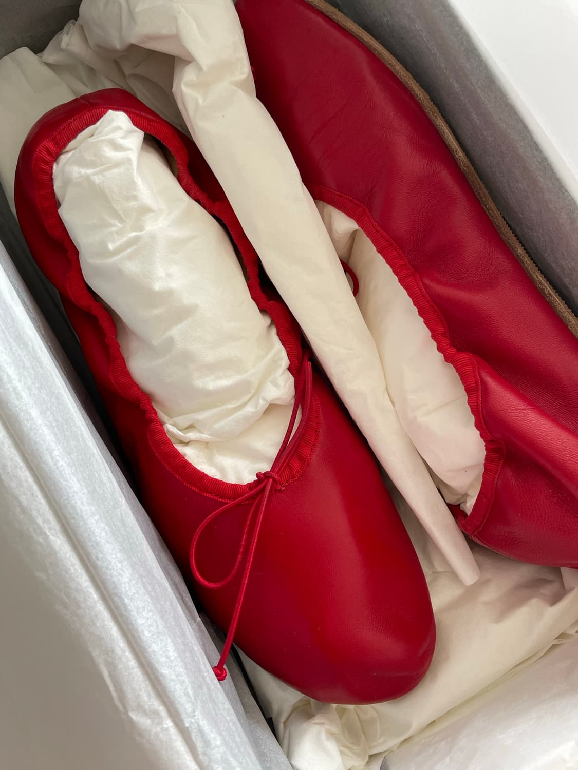 더로우 레드 발레리나 플랫 슈즈 39사이즈 제니 신발 상품이미지2