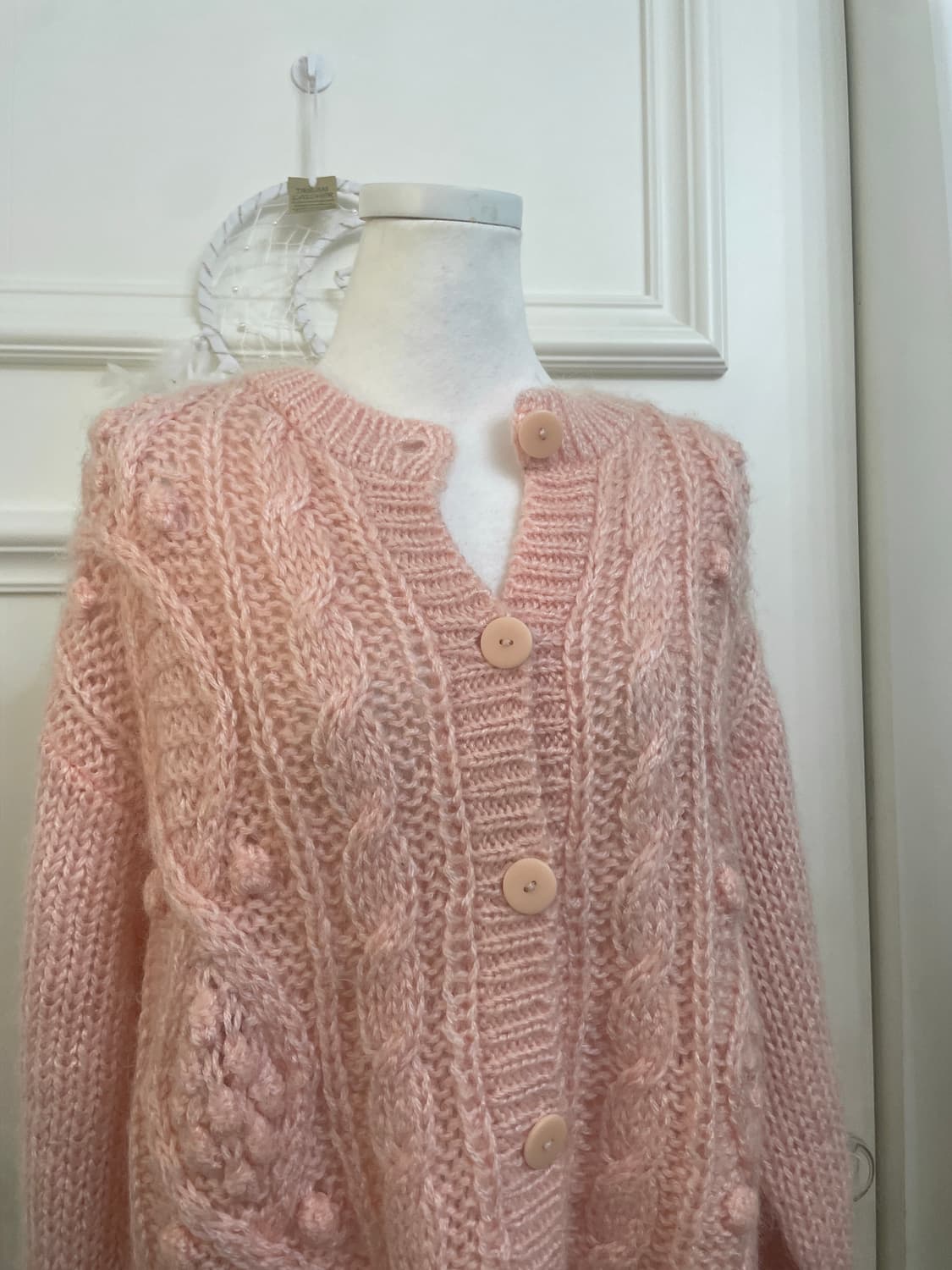 coral cute mori sweater cardigan 상품이미지5