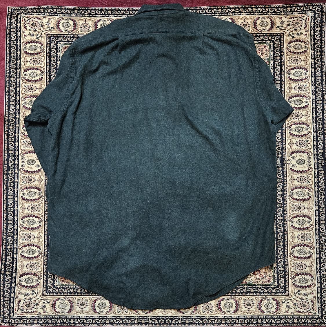 VICTOIRE HOMMES Dark Green Flannel Shirt 상품이미지2