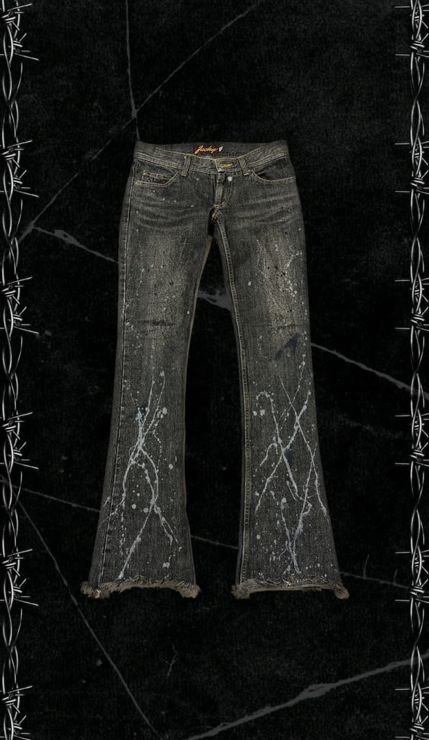 None Vkei Cut out Sludge boot cut pants 상품이미지1