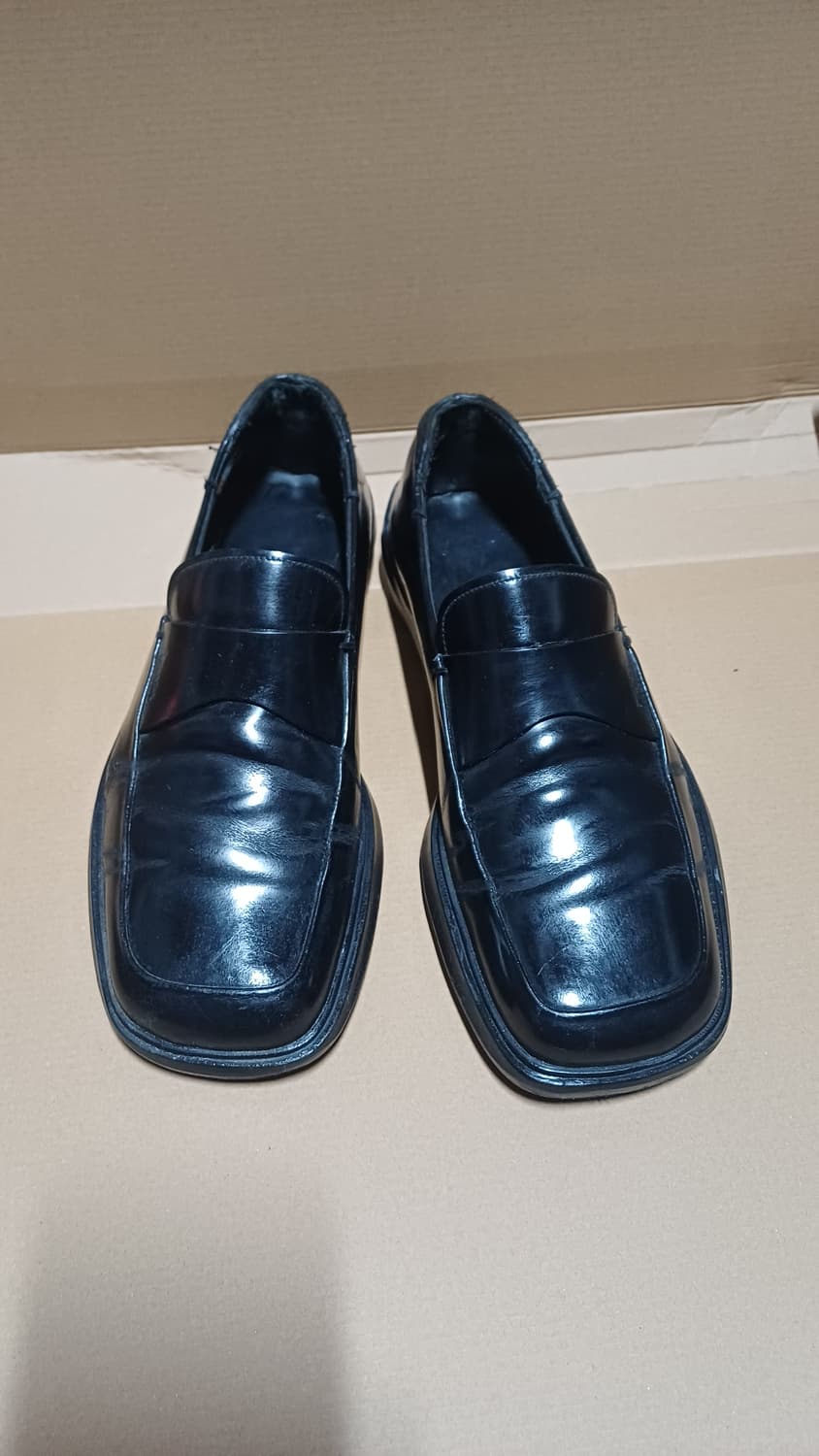 빈티지 프라다 로퍼 스퀘어토 블랙 구두 265 상품이미지1