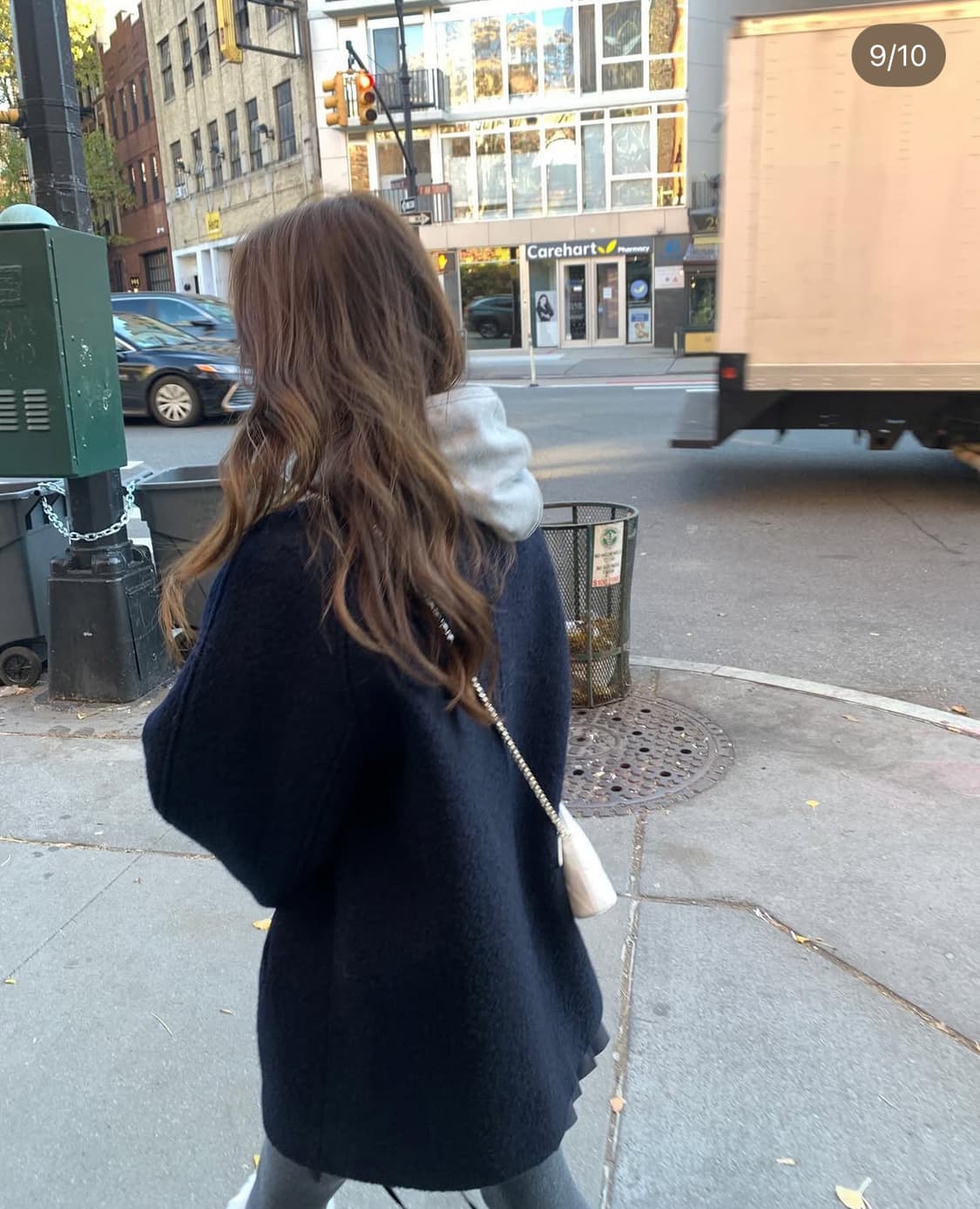 타낫 에토 알파카 하프코트 울 네이비 카라 샵리즈 르플레인 릴리코츠 상품이미지4