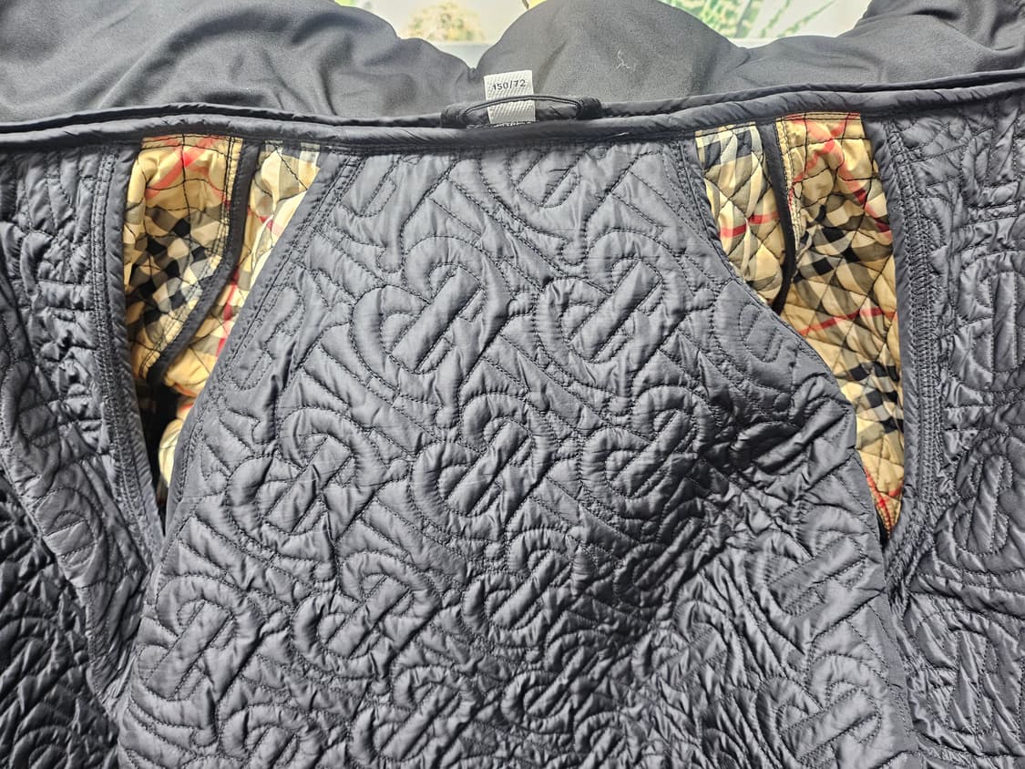 버버리 S22 키즈 퀼팅자켓 12Y 후드 모노그램 누빔코트 AD01 상품이미지3