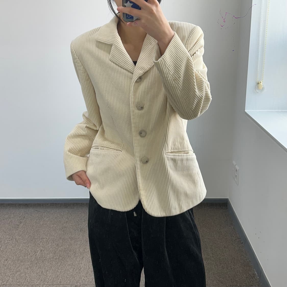 MaxMara 막스마라 코듀로이 아이보리 자켓 상품이미지1