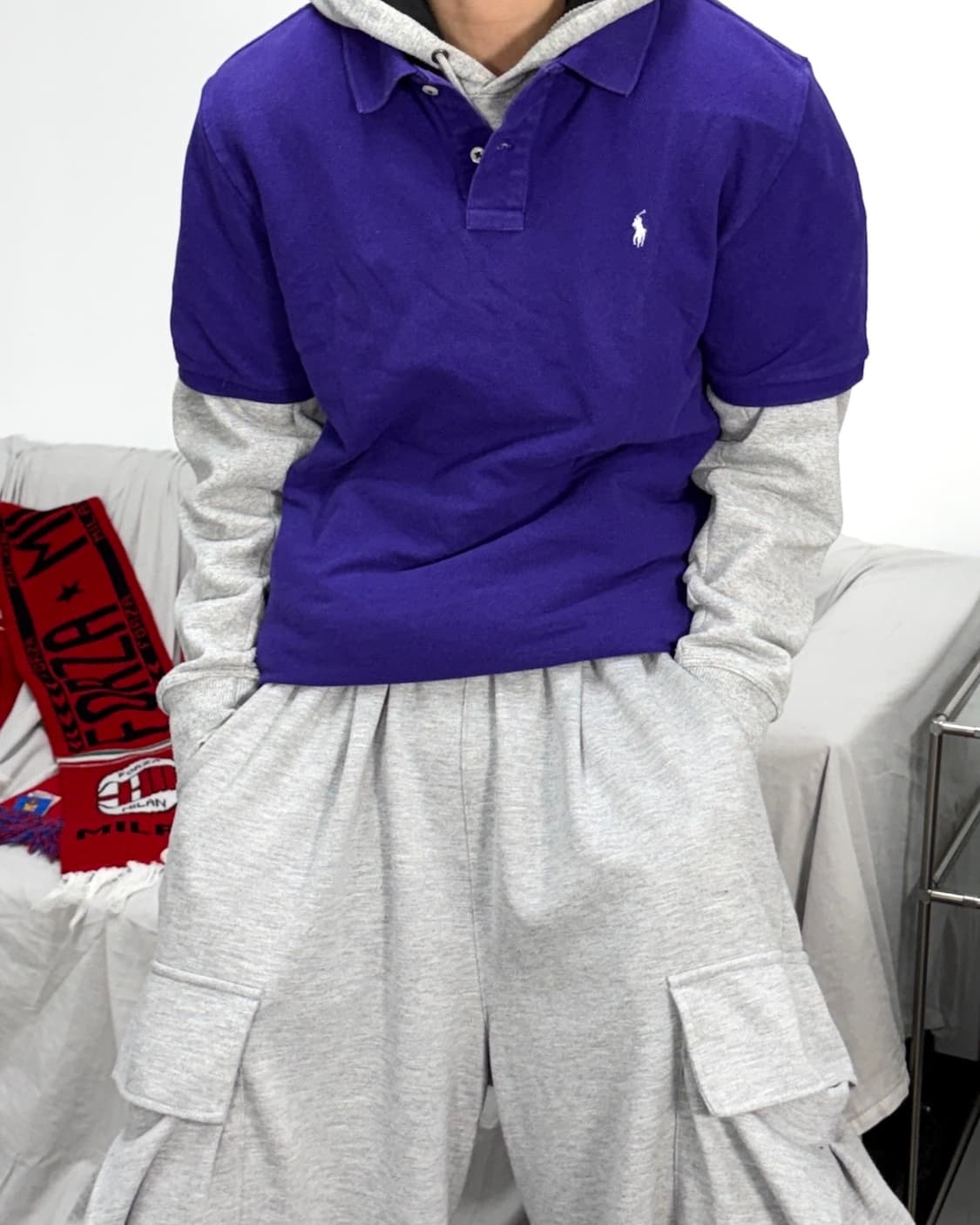 폴로 랄프로렌 신형 퍼플 pk XL 상품이미지1