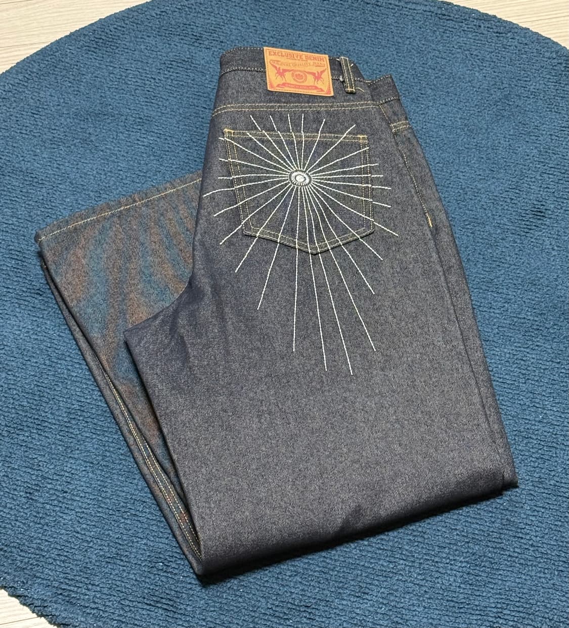 [L] DNSR 스파이더 스티치 인디고 데님 팬츠 상품이미지2