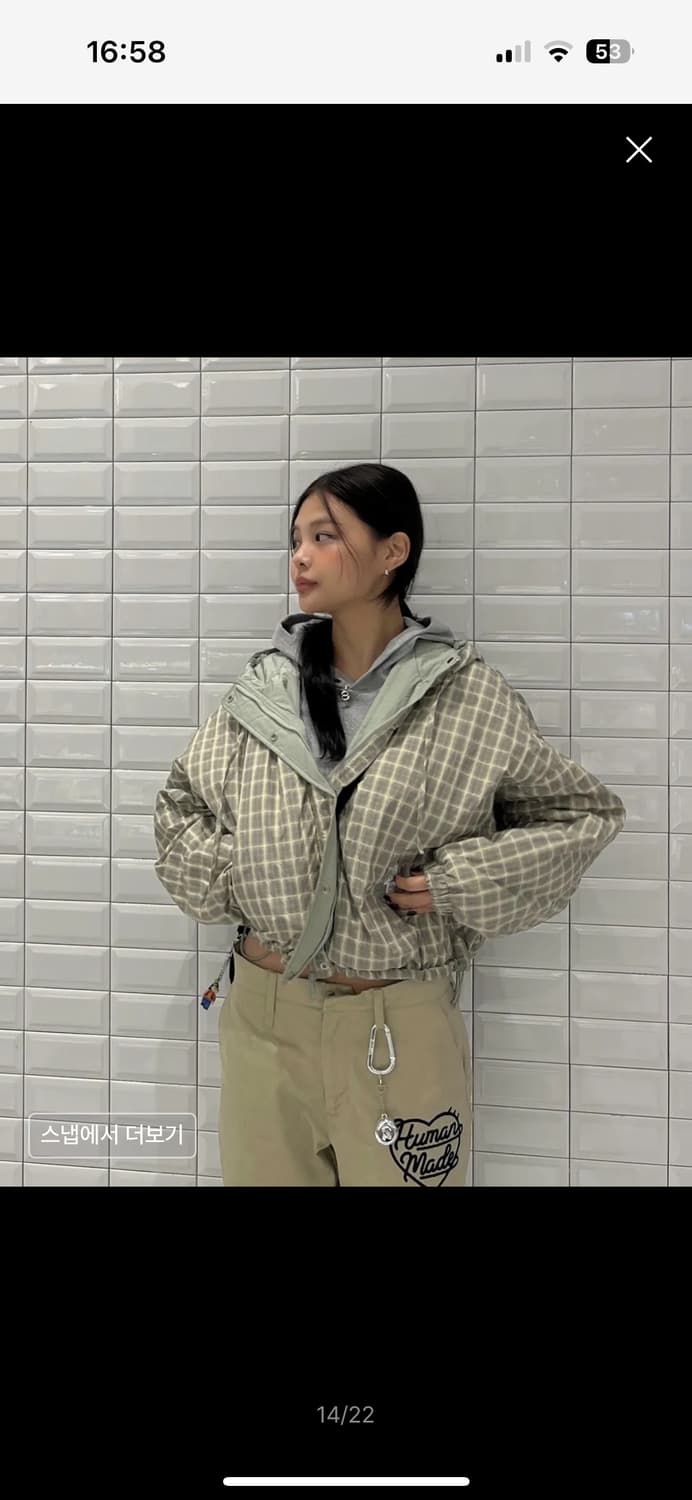 파르티멘토 우먼 리버시블 후디드 윈드브레이커 민트 그레이 상품이미지3