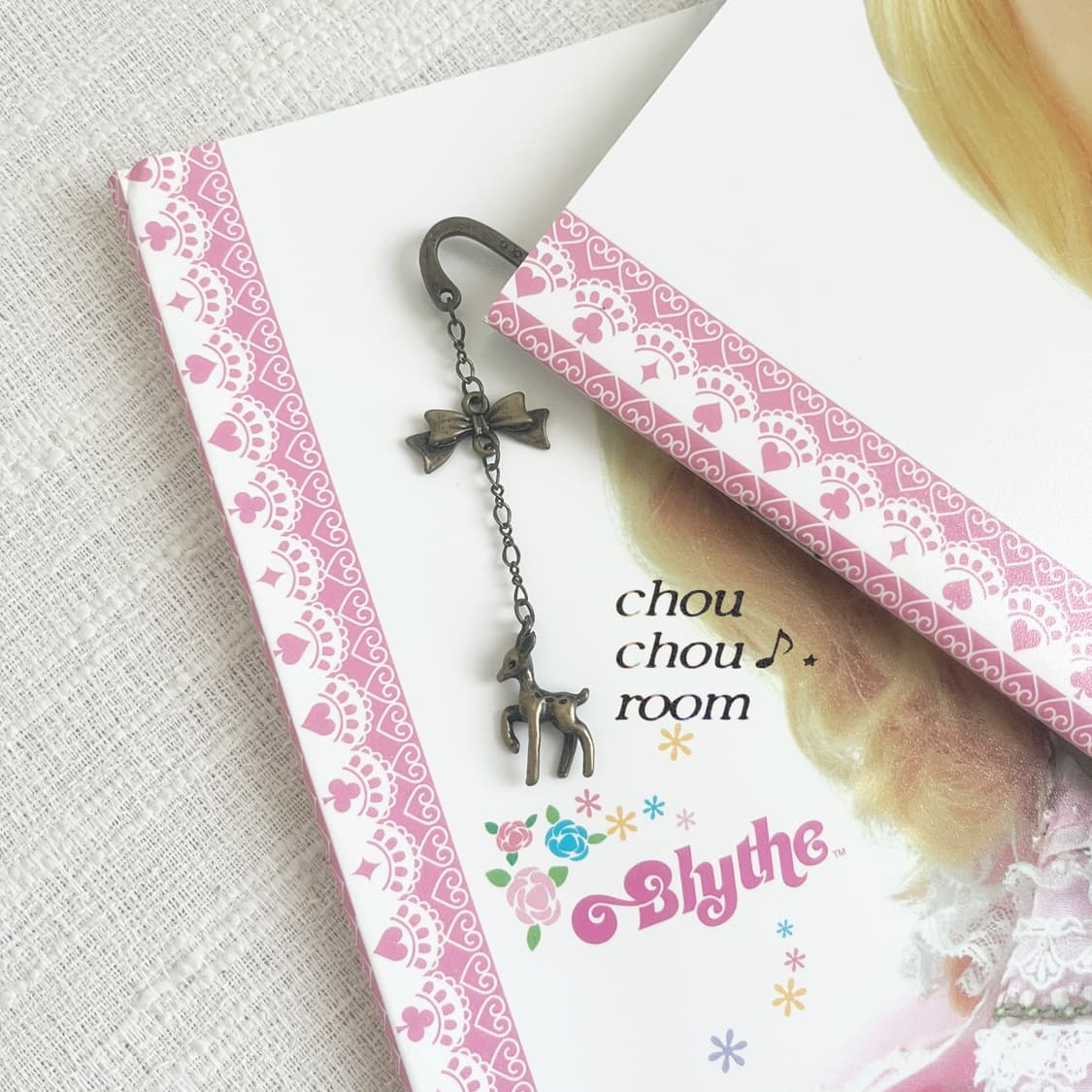 메탈 펜던트 책갈피 ⊰ribbon deer⊱ bookmark 상품이미지4