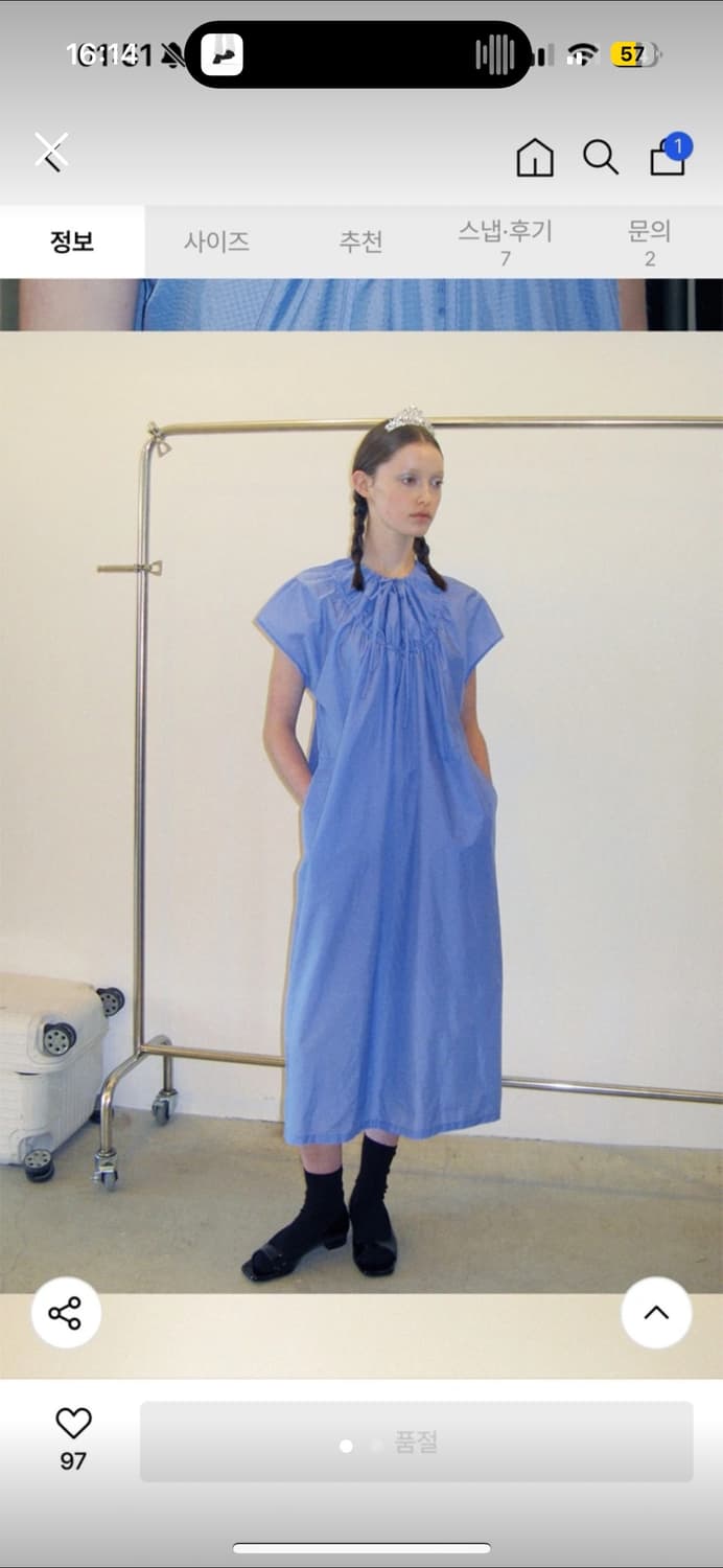 버뮬라 퍼프 셔링 원피스 상품이미지1