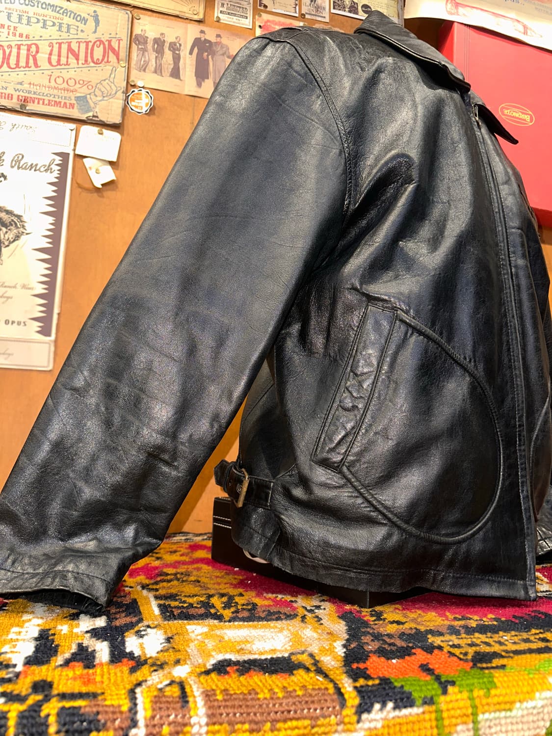 ( L-XL ) 가죽자켓 레더자켓 워크웨어 아메카지 스포츠가죽 상품이미지4