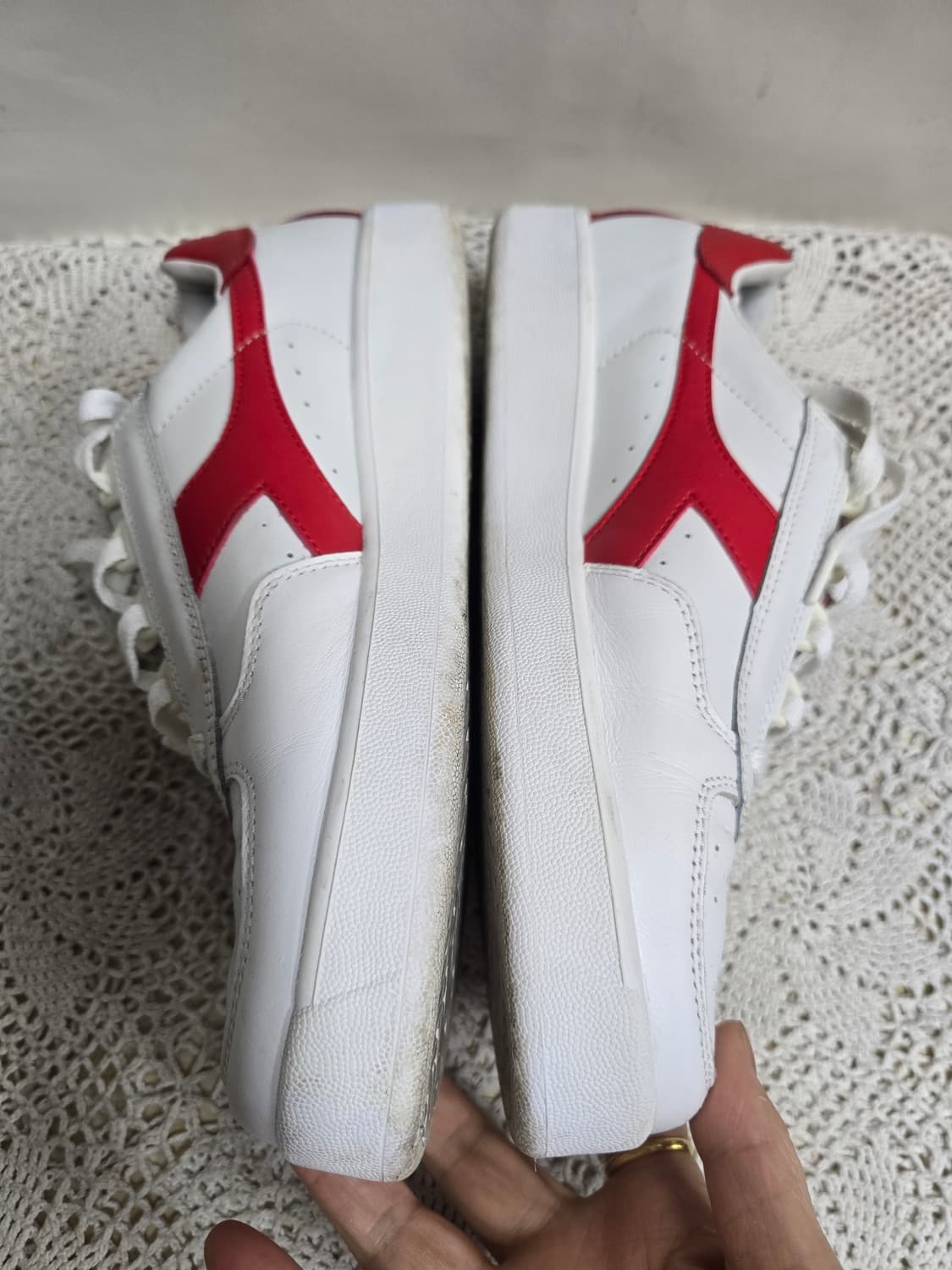 디아도라 앨리트 흰/빨강 스니커즈 260 상품이미지2