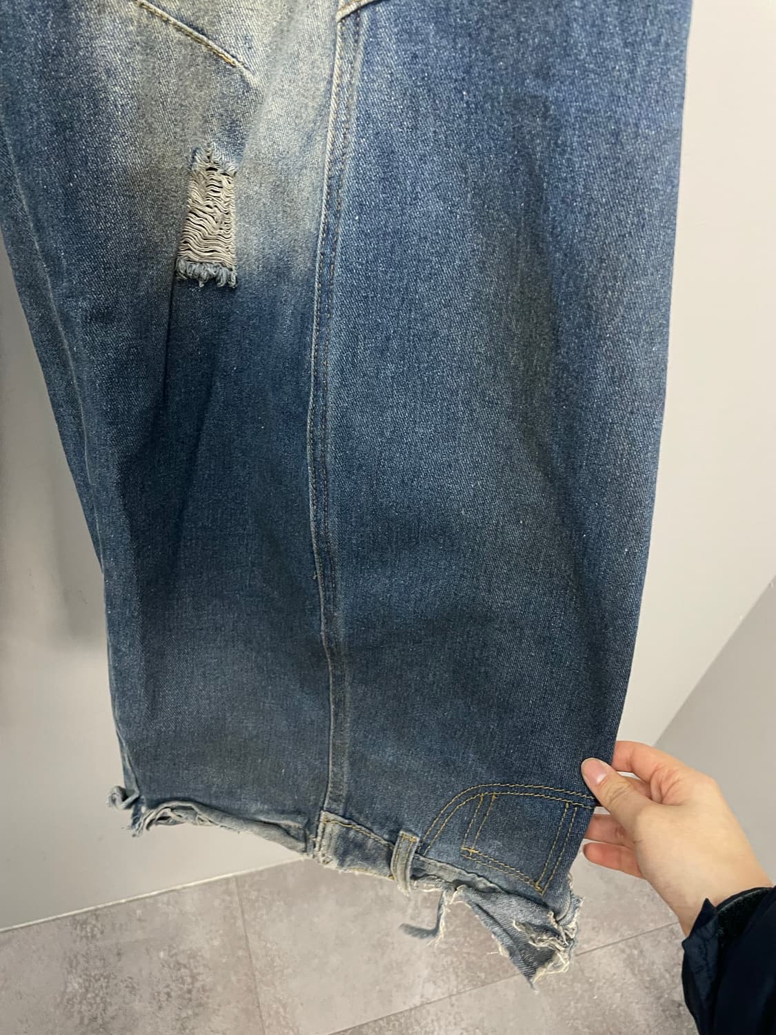 빈티지 데미지 워싱 데님 팬츠 H1869 상품이미지8