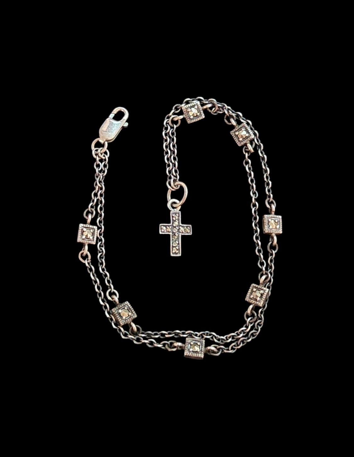 [안나수이] 레이어드 십자가 팔찌 상품이미지1