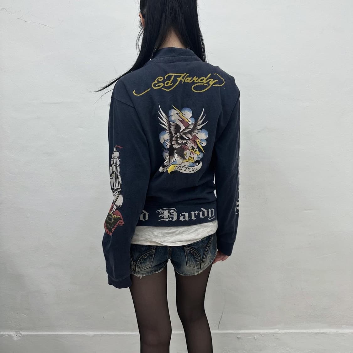 Ed hardy oldschool printing zipup 상품이미지4