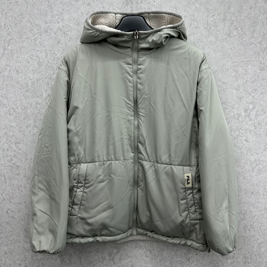 105 휠라 남자 양면 리버서블 뽀글이 점퍼 상품이미지2