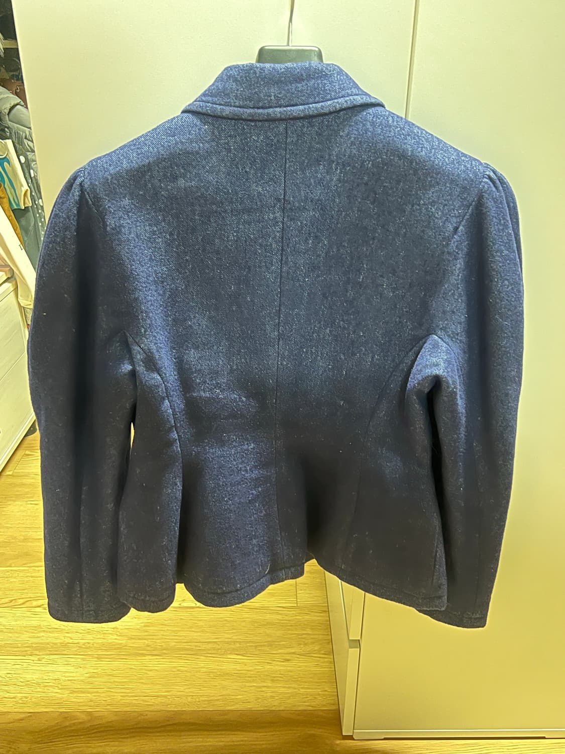 푸시버튼 투웨이지퍼 울린넨 자켓 상품이미지7